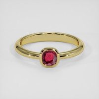 0.51 Ct. Ruby Ring, 18K Yellow Gold 1
