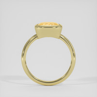 6.20 Ct. Orangish Yellow Sapphire Ring, 18K Yellow Gold 3