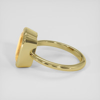6.20 Ct. Orangish Yellow Sapphire Ring, 18K Yellow Gold 4