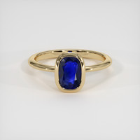 2.00 Ct. Blue Sapphire Ring, 18K Yellow Gold 1