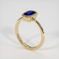2.00 Ct. Blue Sapphire Ring, 18K Yellow Gold 2