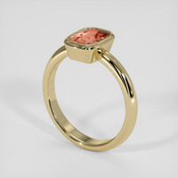 1.55 Ct. Padparadscha Sapphire Ring, 18K Yellow Gold 2