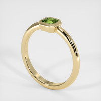 0.42 Ct. Green Sapphire Ring, 18K Yellow Gold 2