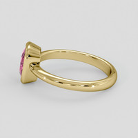 1.33 Ct. Pink Sapphire Ring, 18K Yellow Gold 4