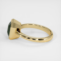 3.66 Ct. Green Sapphire Ring, 18K Yellow Gold 4