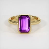 2.16 Ct. Purple Sapphire Ring, 18K Yellow Gold 1