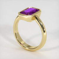 2.16 Ct. Purple Sapphire Ring, 18K Yellow Gold 2