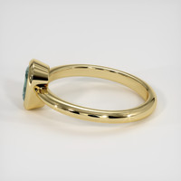 1.43 Ct. Greenish Blue Sapphire Ring, 18K Yellow Gold 4