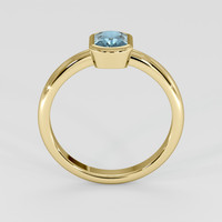 1.38 Ct. Greenish Blue Sapphire Ring, 18K Yellow Gold 3
