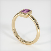 0.74 Ct. Pinkish Purple Sapphire Ring, 18K Yellow Gold 2
