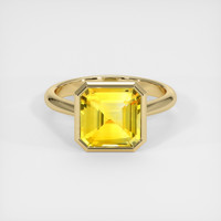 4.06 Ct. Yellow Sapphire Ring, 18K Yellow Gold 1