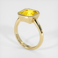 4.06 Ct. Yellow Sapphire Ring, 18K Yellow Gold 2
