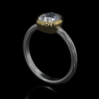 1.18 Ct. Gemstone Ring, 14K Yellow & White 2