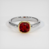 1.31 Ct. Ruby Ring, 14K Yellow & White 1