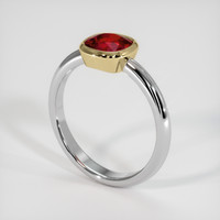 1.31 Ct. Ruby Ring, 14K Yellow & White 2