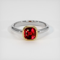 1.12 Ct. Ruby Ring, 14K Yellow & White 1