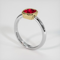 1.12 Ct. Ruby Ring, 14K Yellow & White 2