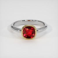 1.49 Ct. Ruby Ring, 14K Yellow & White 1