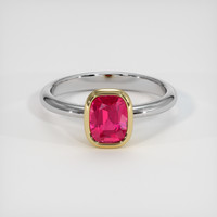 1.70 Ct. Ruby Ring, 14K Yellow & White 1