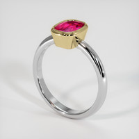 1.70 Ct. Ruby Ring, 14K Yellow & White 2