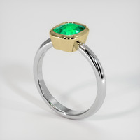 1.50 Ct. Emerald Ring, 18K Yellow & White 2