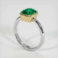 1.90 Ct. Emerald Ring, 18K Yellow & White 2