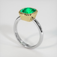 2.45 Ct. Emerald Ring, 18K Yellow & White 2