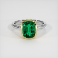 2.28 Ct. Emerald Ring, 18K Yellow & White 1