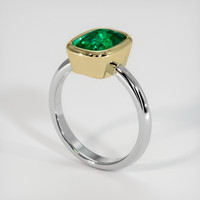 2.28 Ct. Emerald Ring, 18K Yellow & White 2