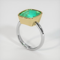 5.04 Ct. Emerald Ring, 18K Yellow & White 2