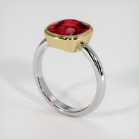 4.01 Ct. Ruby Ring, 18K Yellow & White 2