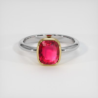 2.02 Ct. Ruby Ring, 18K Yellow & White 1