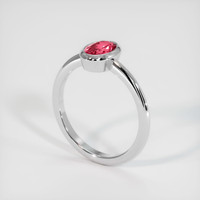1.02 Ct. Reddish Pink Sapphire Ring, Platinum 950 2