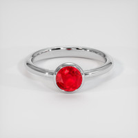 1.10 Ct. Ruby Ring, Platinum 950 1