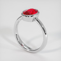 2.17 Ct. Ruby Ring, Platinum 950 2