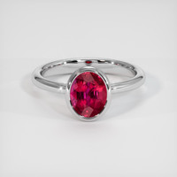 2.09 Ct. Ruby Ring, Platinum 950 1