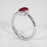 1.10 Ct. Ruby Ring, Platinum 950 2