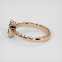 0.81 Ct. Bluish Green Paraiba Tourmaline Ring, 14K Rose Gold 4