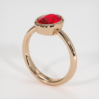 2.17 Ct. Ruby Ring, 14K Rose Gold 2