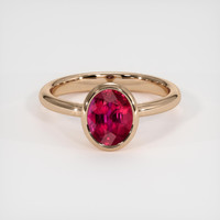 2.09 Ct. Ruby Ring, 14K Rose Gold 1