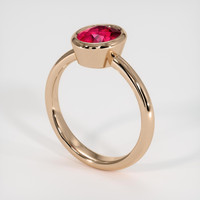 2.09 Ct. Ruby Ring, 14K Rose Gold 2