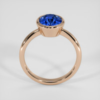 2.46 Ct. Blue Sapphire Ring, 14K Rose Gold 3