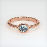 0.65 Ct. Sapphire Ring, 14K Rose Gold 1