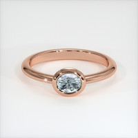 0.66 Ct. Sapphire Ring, 14K Rose Gold 1