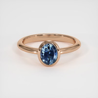 1.17 Ct. Sapphire Ring, 18K Rose Gold 1
