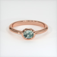 0.58 Ct. Sapphire Ring, 18K Rose Gold 1