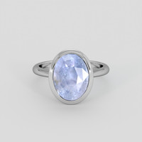 6.25 Ct. Blue Sapphire Ring, Silver 1