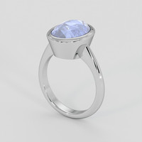 6.25 Ct. Blue Sapphire Ring, Silver 2