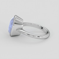 6.25 Ct. Blue Sapphire Ring, Silver 4