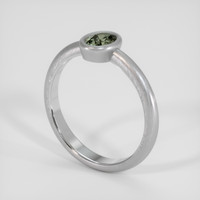 0.62 Ct. Green Sapphire Ring, Silver 2